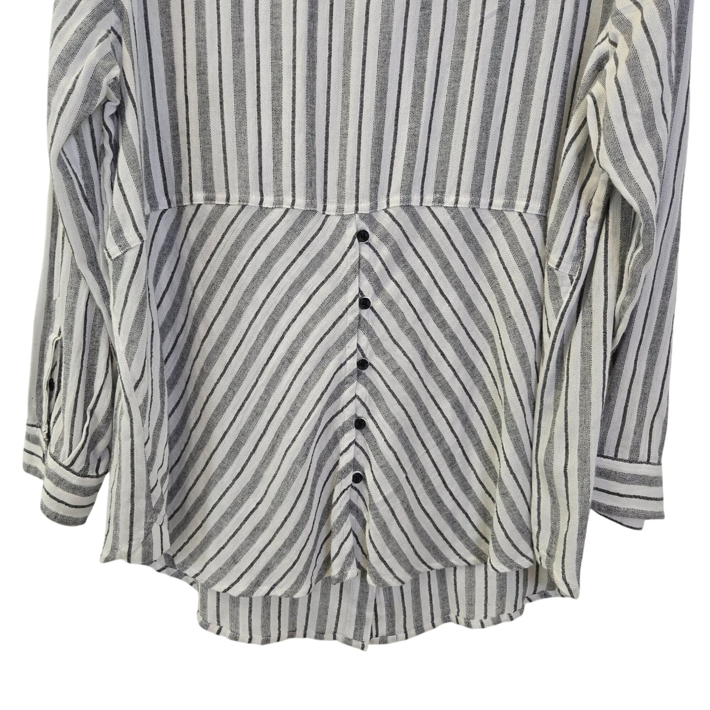 Lucky Brand Viscose Blend Striped Button Down Tunic Blouse Size 1X