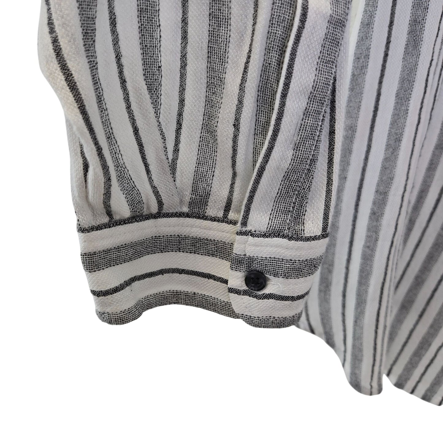 Lucky Brand Viscose Blend Striped Button Down Tunic Blouse Size 1X