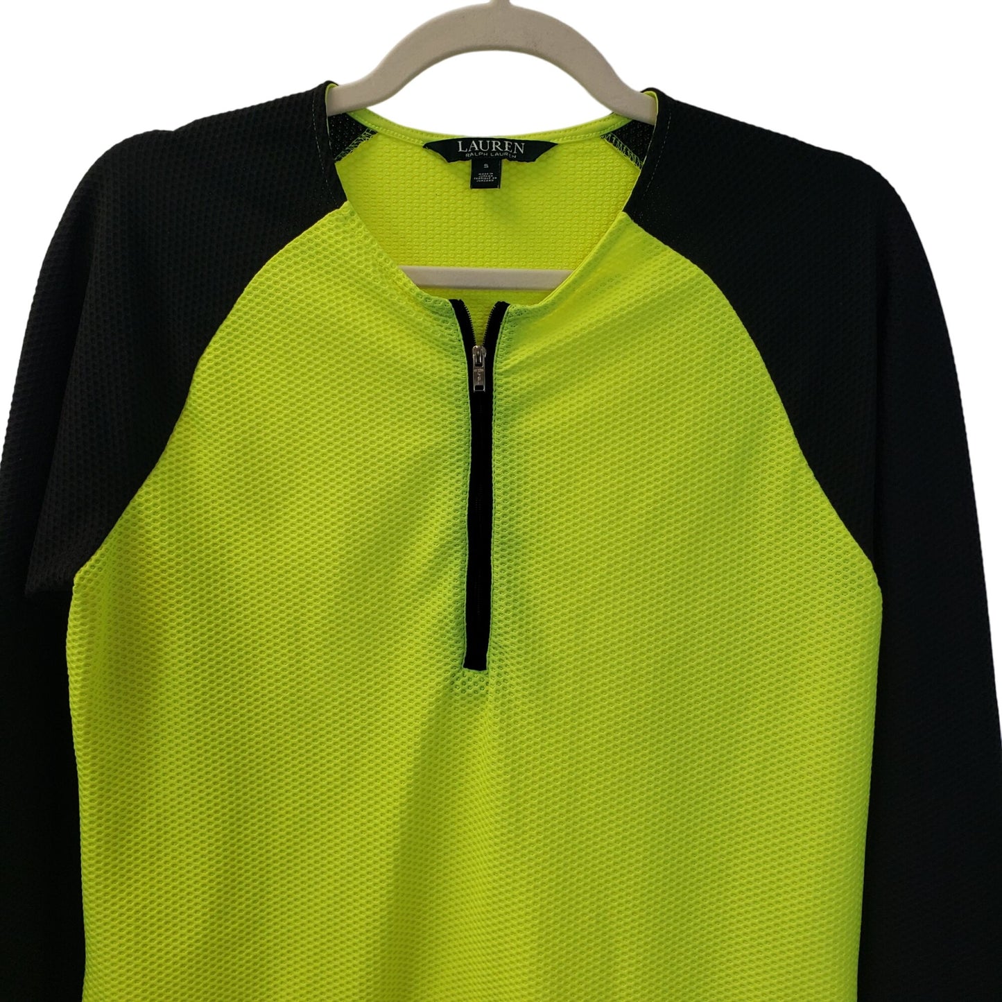 Lauren Ralph Lauren Waffle Knit Quarter Zip Activewear Jacket Size Small