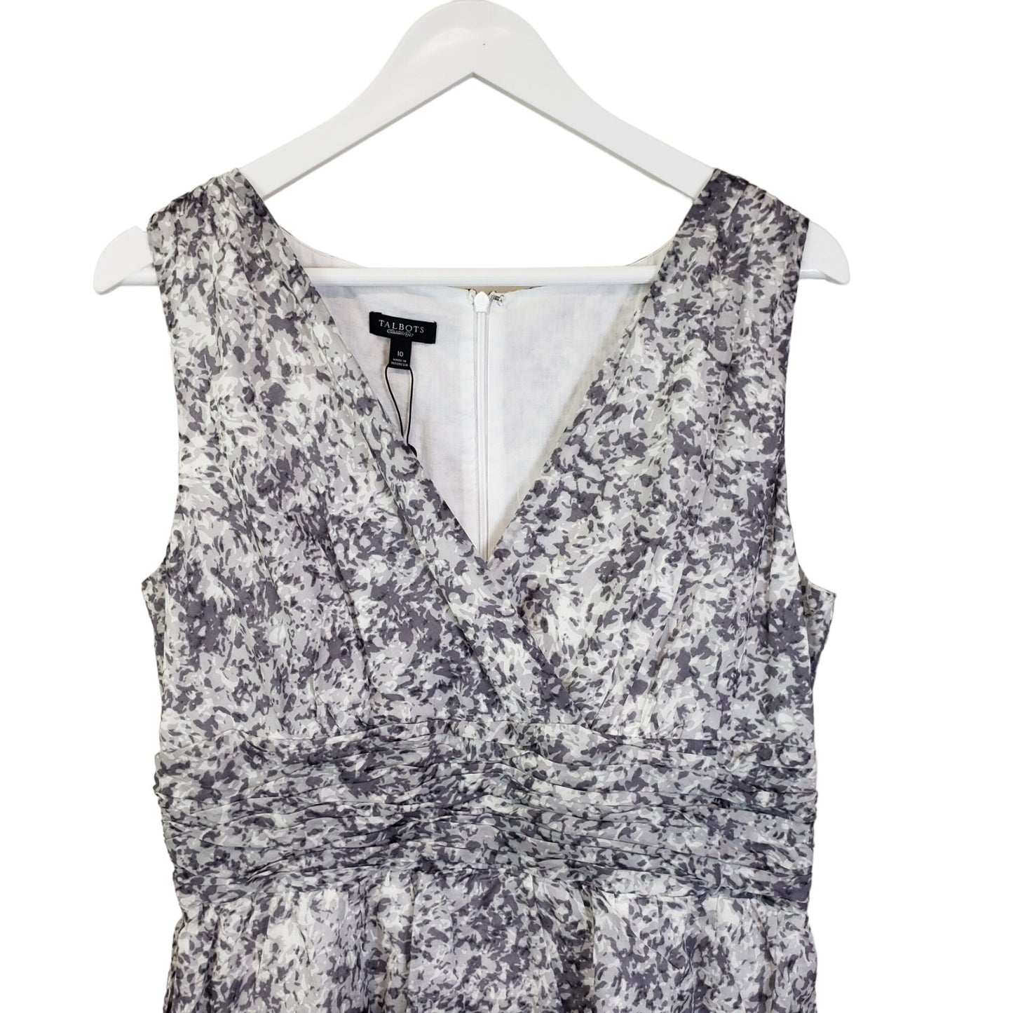 NWT Talbots Floral Tiered Hem Sleeveless Dress Size 10