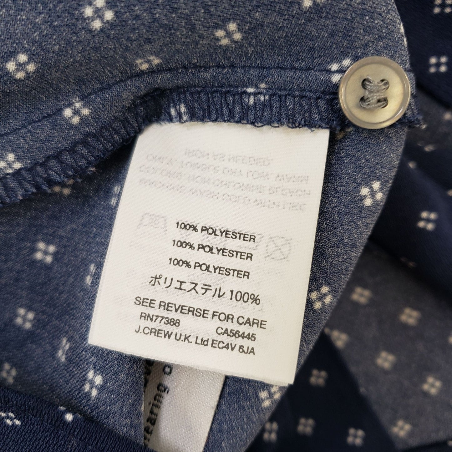 J. Crew Dot Print Wrap Blouse Size Medium