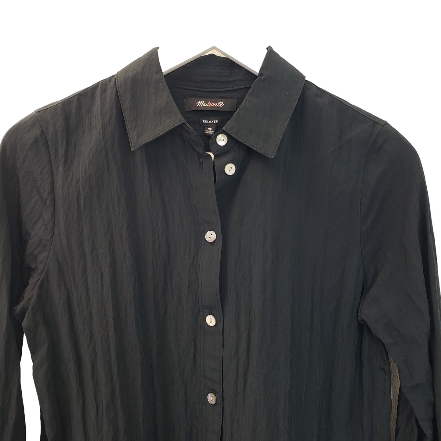 NWT Madewell Paxton Relaxed Fit Viscose Button Down Shirt Size XS