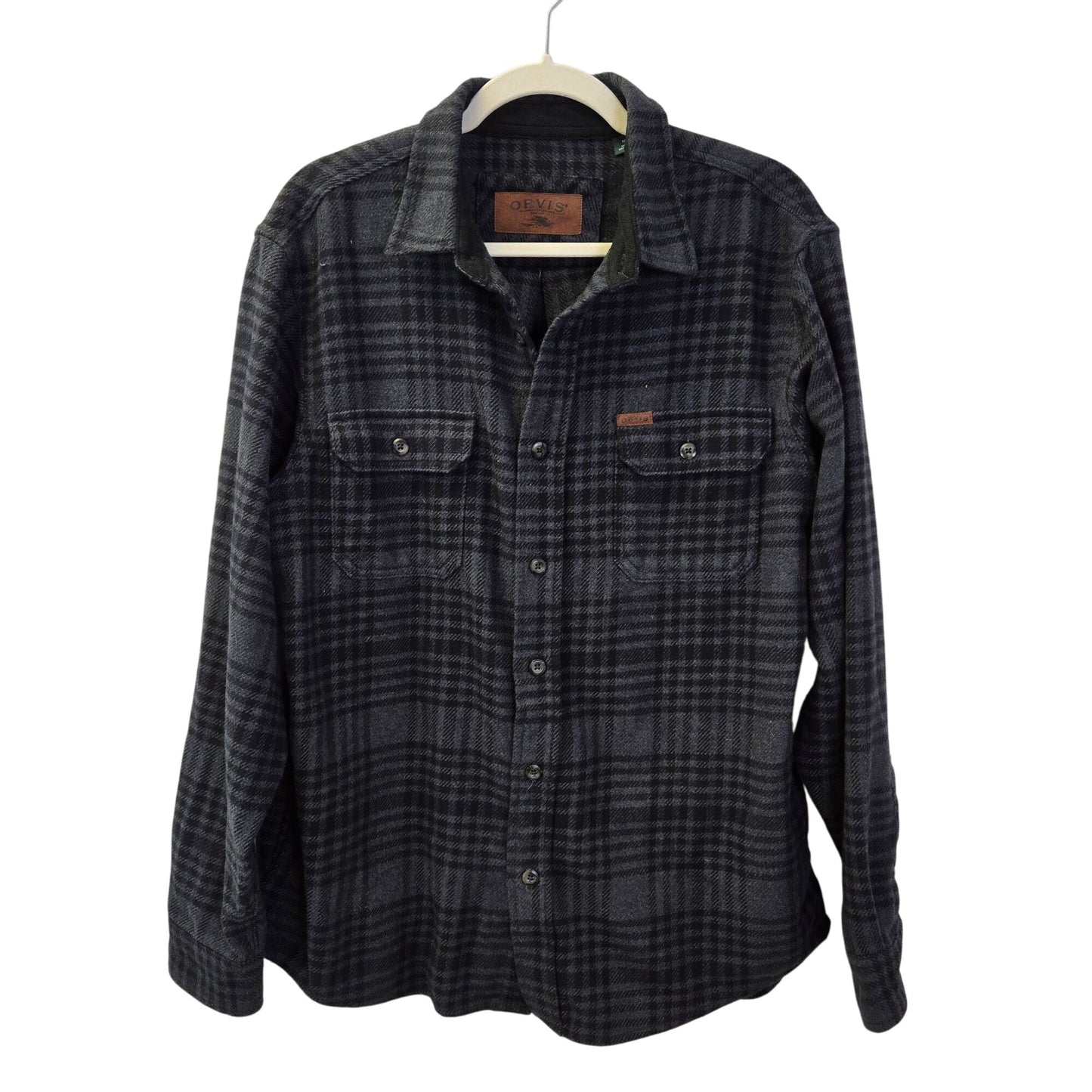 Orvis Plaid Flannel Heavier Weight Button Down Shacket Shirt Size Medium