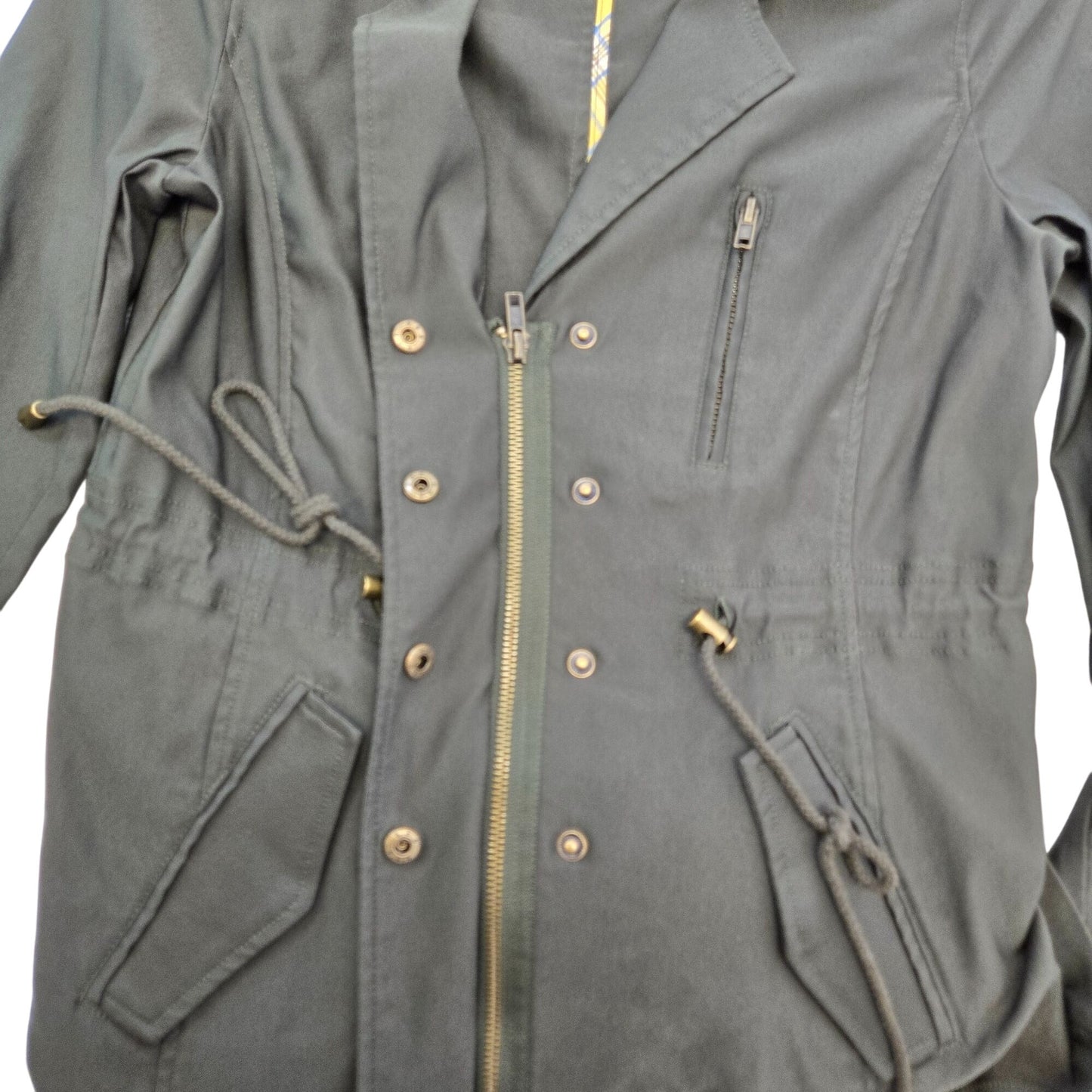 Eden Society Laysha Olive Green Utility Jacket Size Small