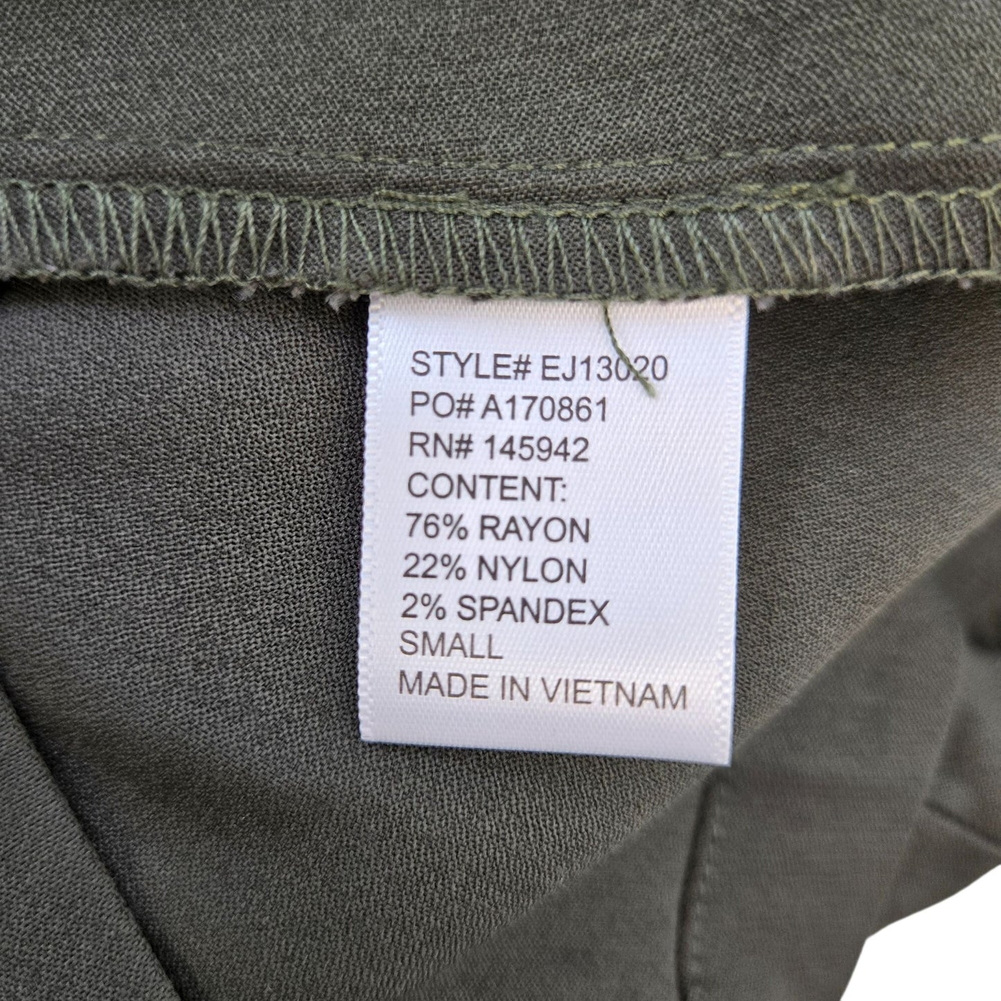 Eden Society Laysha Olive Green Utility Jacket Size Small