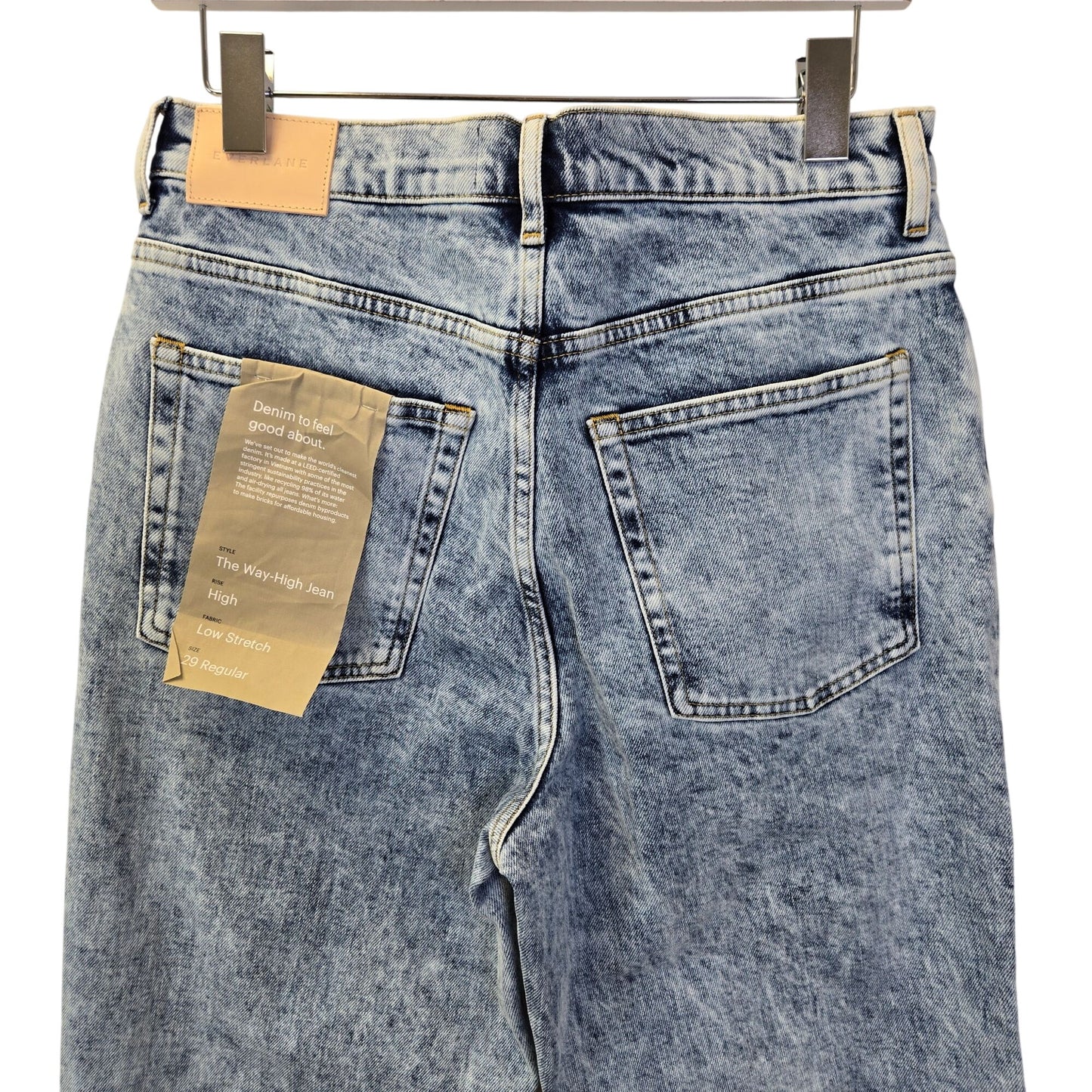 NWT Everlane The Way High Jeans in Acid Wash Size 29