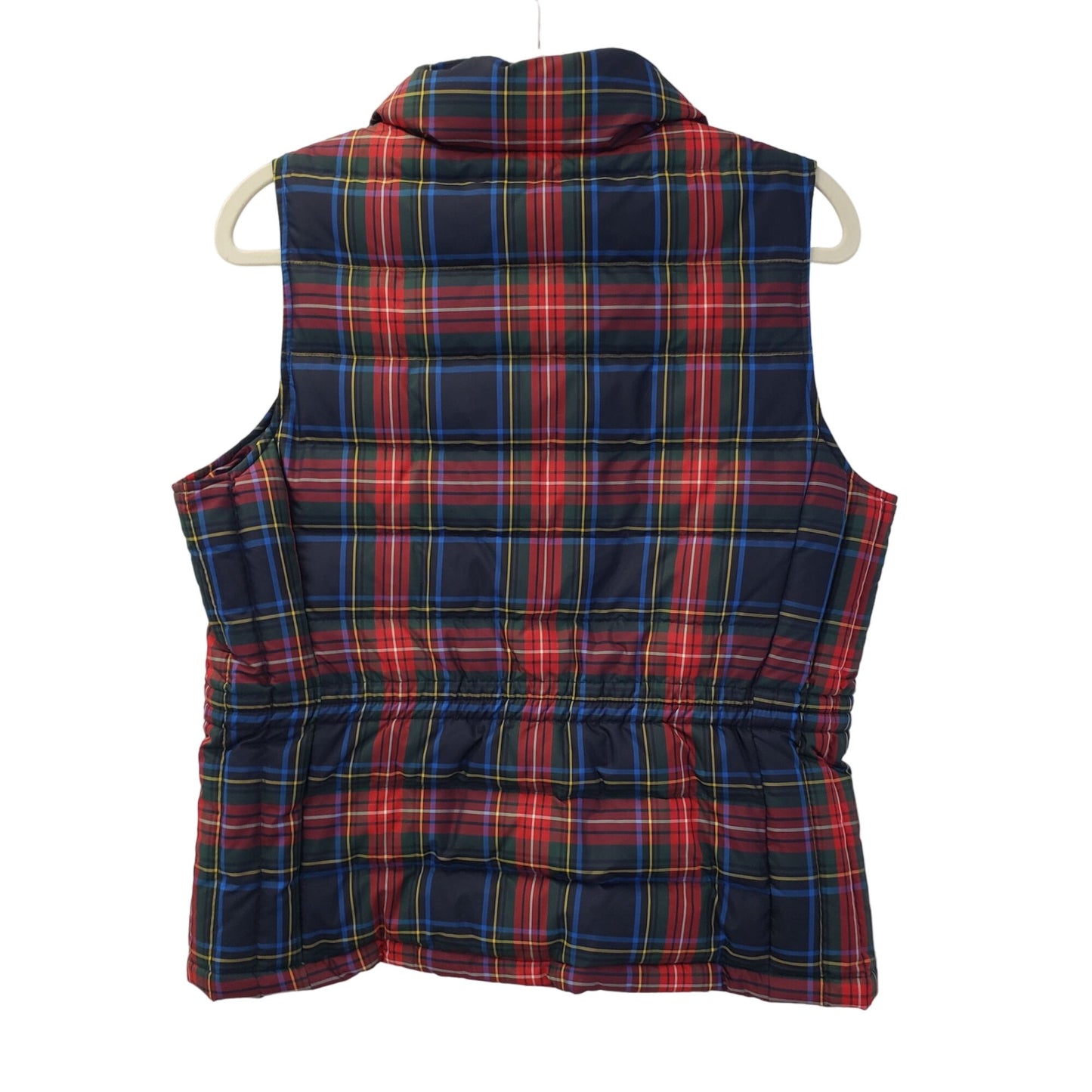 Talbots Petites Tartan Plaid Down Filled Full Zip Puffer Vest Size M Petite