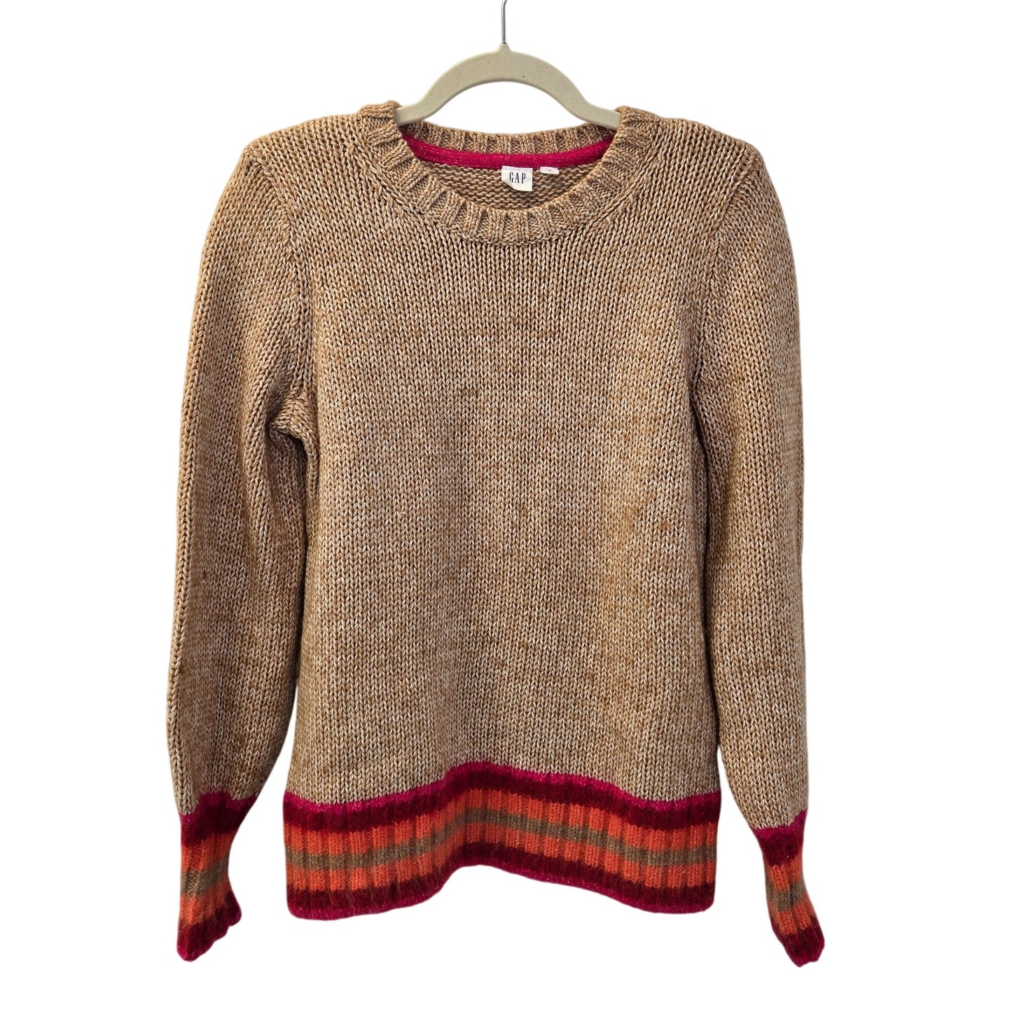 Gap Wool Blend Color Block Crewneck Sweater Size Medium