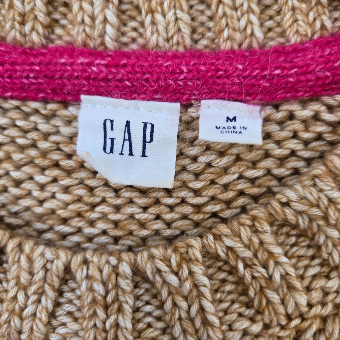 Gap Wool Blend Color Block Crewneck Sweater Size Medium