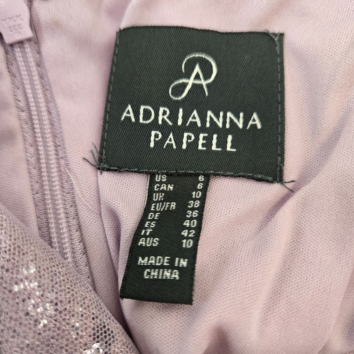Adrianna Papell Sequin Embellished Sleeveless Special Occasion Dress Size 6