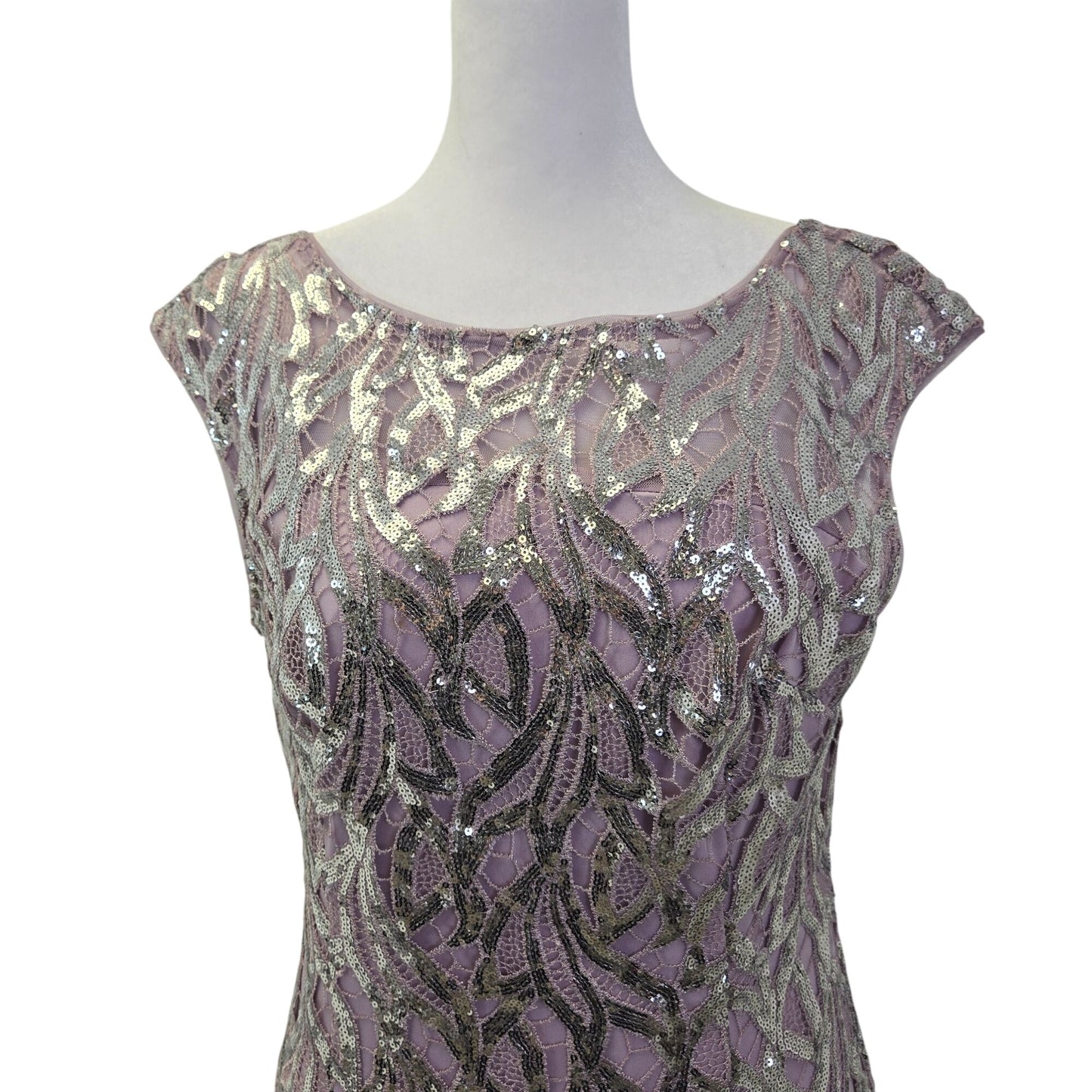 Adrianna Papell Sequin Embellished Sleeveless Special Occasion Dress Size 6