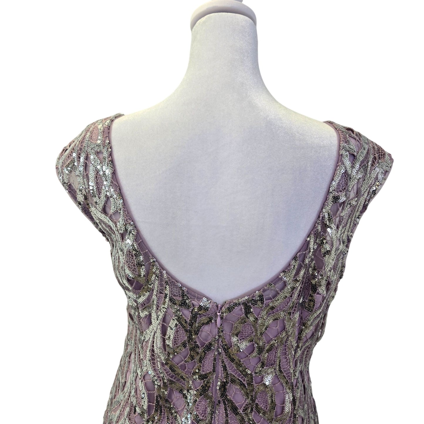 Adrianna Papell Sequin Embellished Sleeveless Special Occasion Dress Size 6