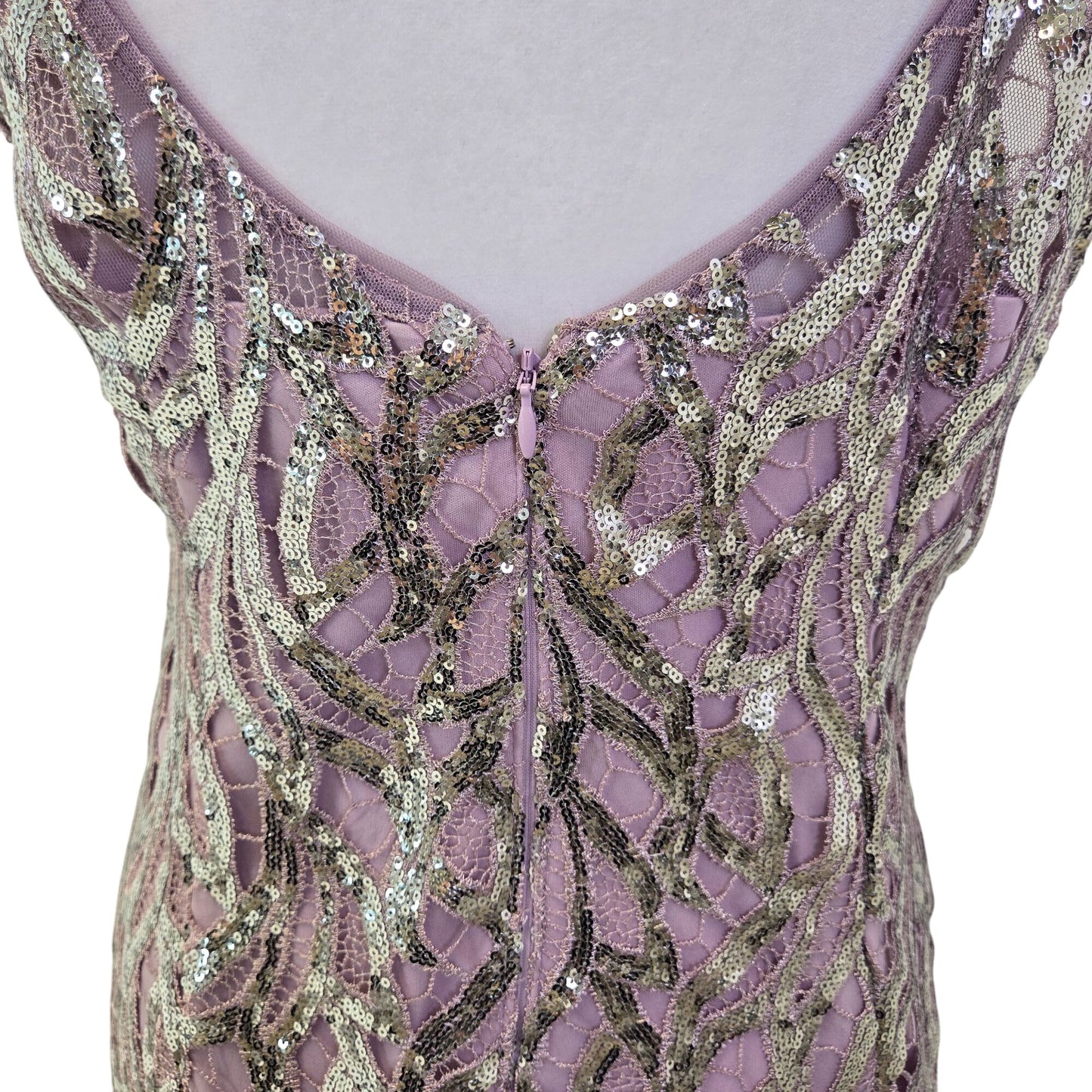 Adrianna Papell Sequin Embellished Sleeveless Special Occasion Dress Size 6