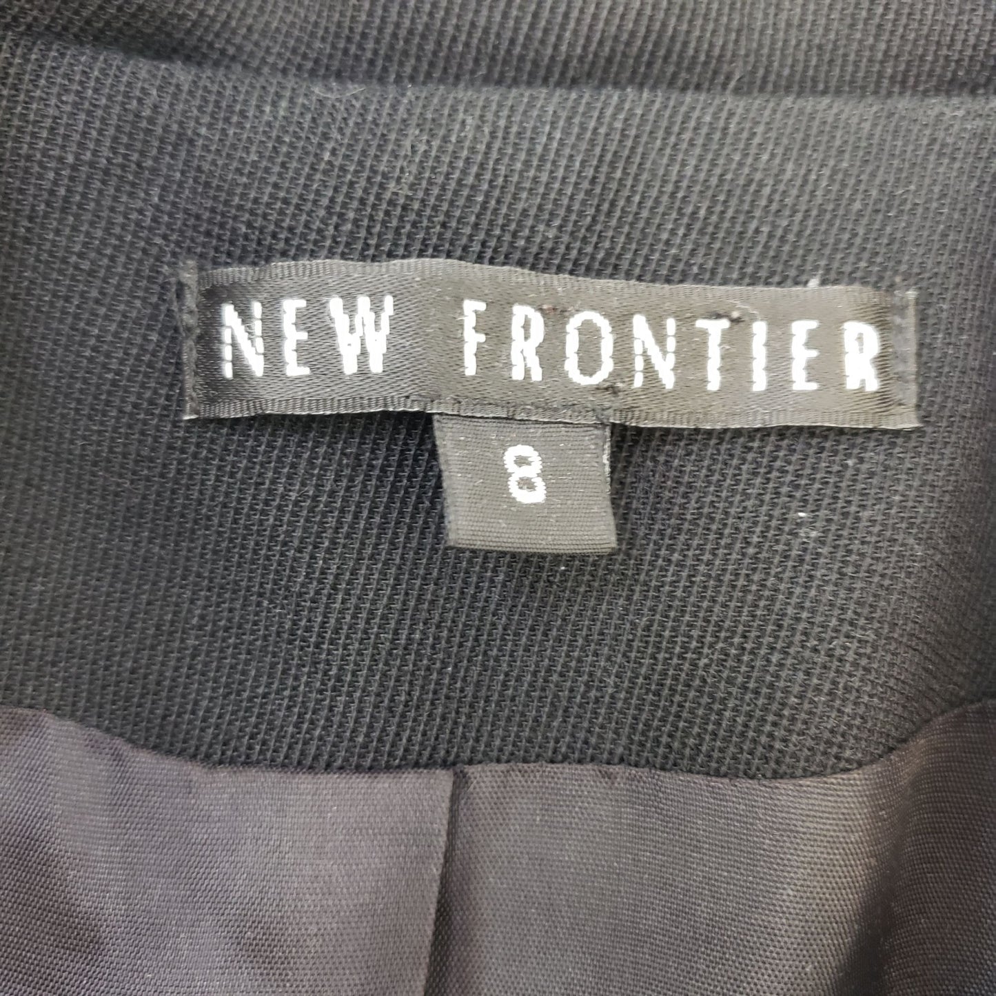 New Frontier Textured Wool Hidden Button Jacket Size 8 *Missing Sleeve Button*