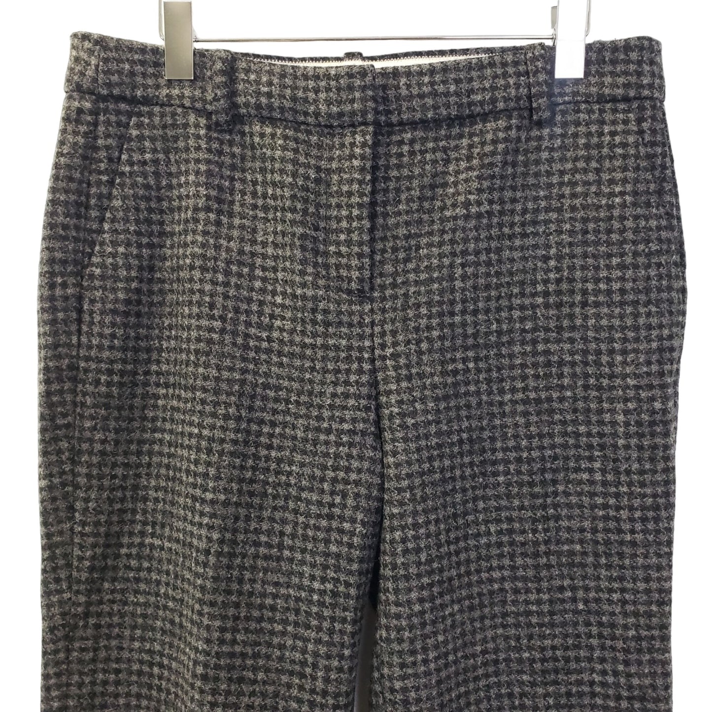 J. Crew 100% Wool Checked Trouser Pants Size 10