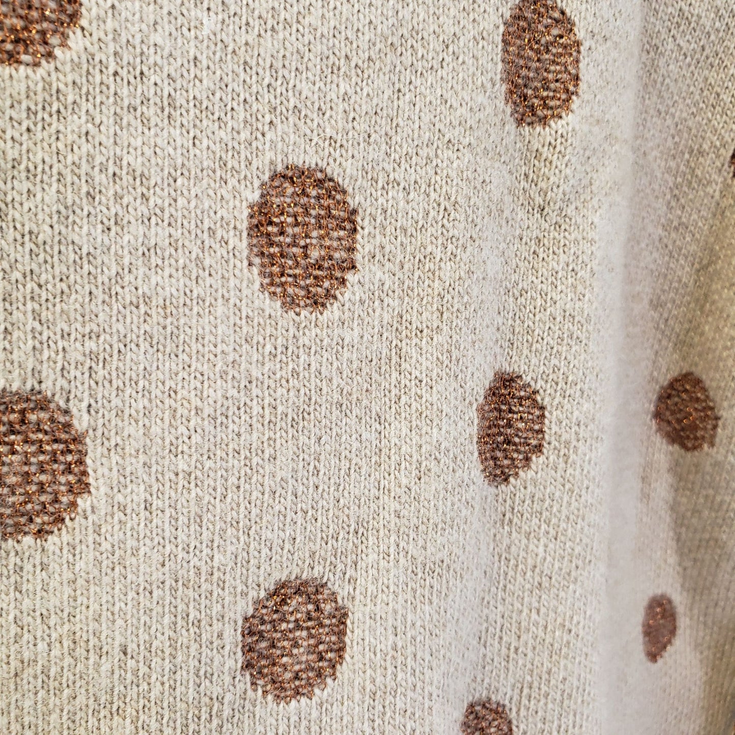 NWT Loft Wool Blend Polka Dot Crewneck Sweater Size XS