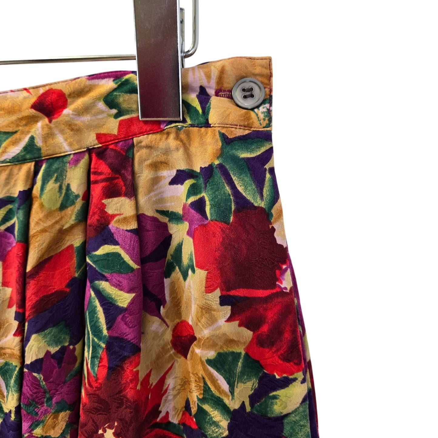 Talbots 100% Silk Floral Skirt Size 14