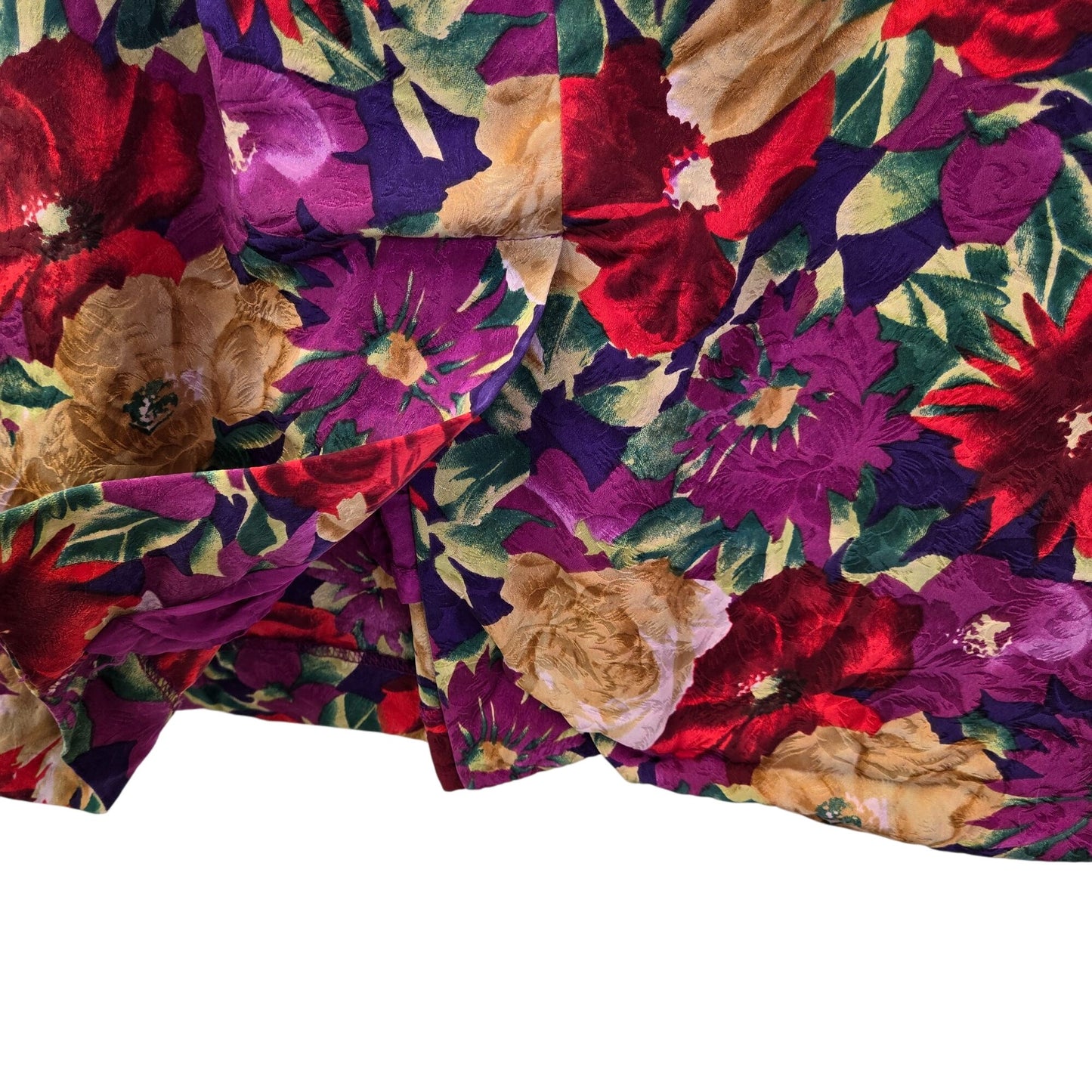 Talbots 100% Silk Floral Skirt Size 14