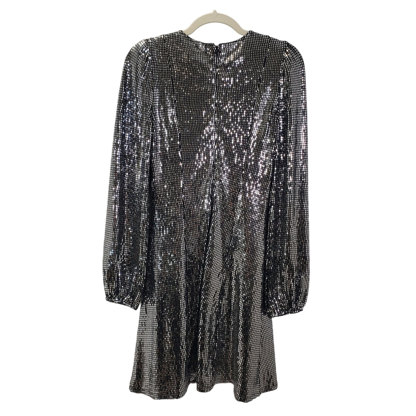Aqua Mirror Sequin Embellished Fit & Flare Cocktail Dress Size Small