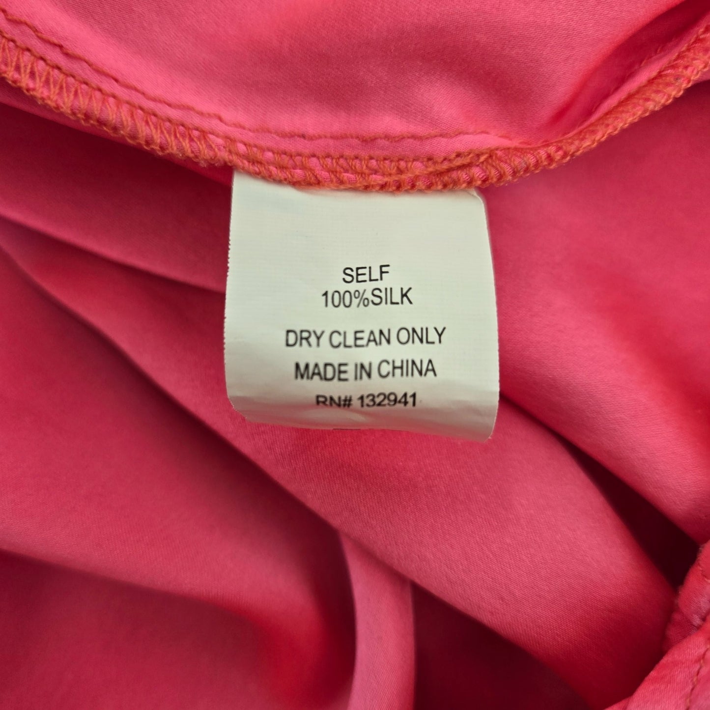 Amanda Uprichard Mary Kate 100% Silk Wrap Dress in Fluro Pink Size Small