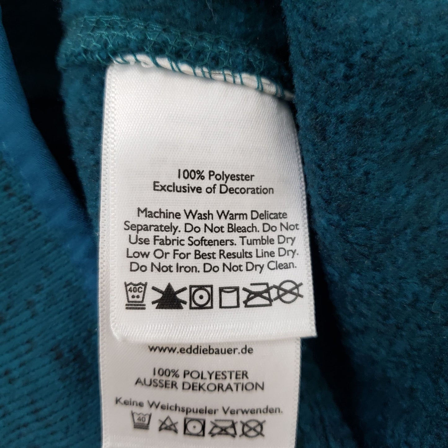 Eddie Bauer Quarter Zip Pullover Activewear Jacket Size Medium