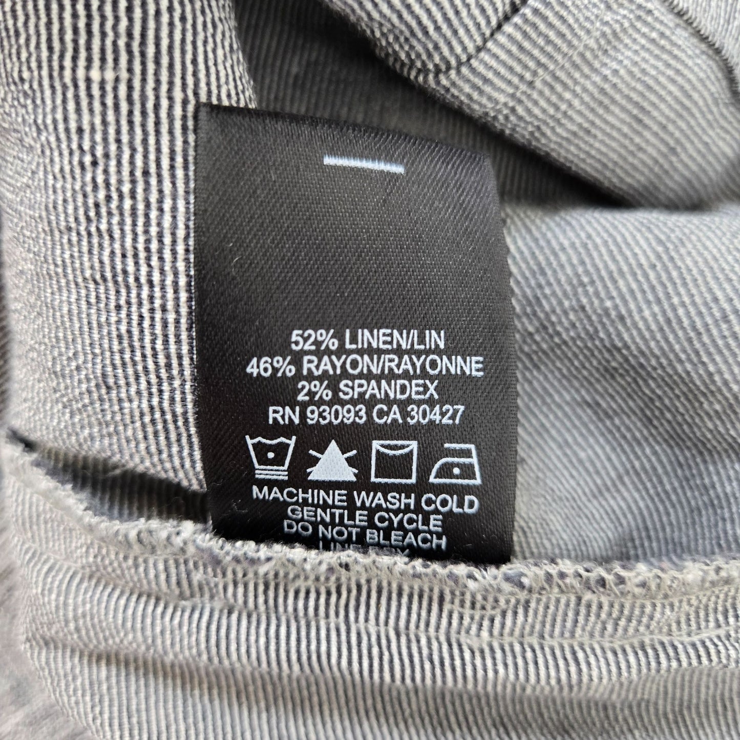 Nic+Zoe Linen & Rayon Blend Heathered Pull-On Casual Pants Size 12 Petite