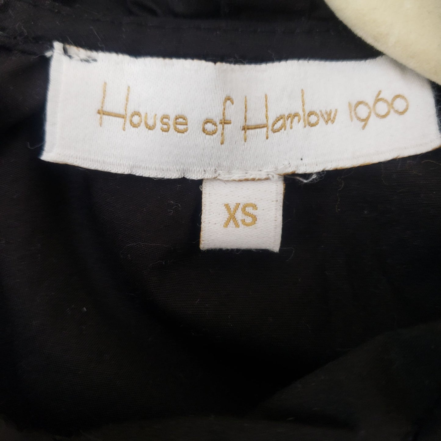 House of Harlow 1960 Black Flutter Sleeve Tiered Mini Dress Size XS/S
