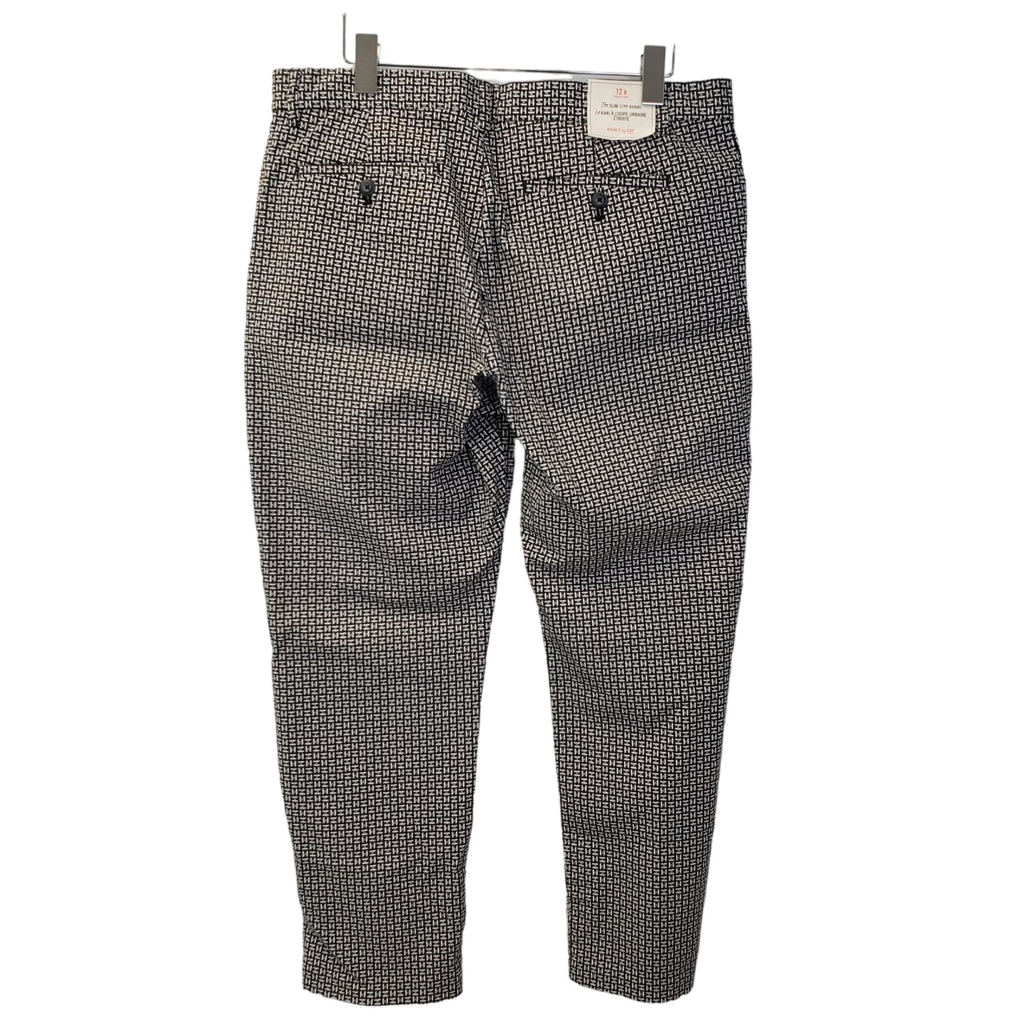 NWT Gap The Slim City Khaki Geometric Print Pants Size 12