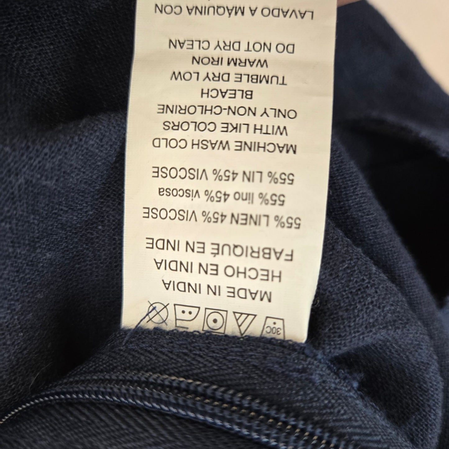 Michael Michael Kors Linen & Viscose Blend Wide Leg Sailor Inspired Pants Size 8