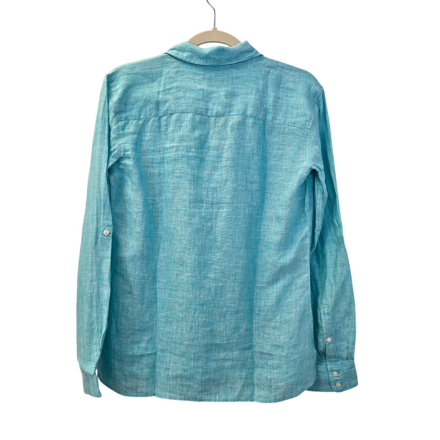 NWT UNTUCKit 100% Linen Monthelie Long Sleeve Button Down Shirt Size 4