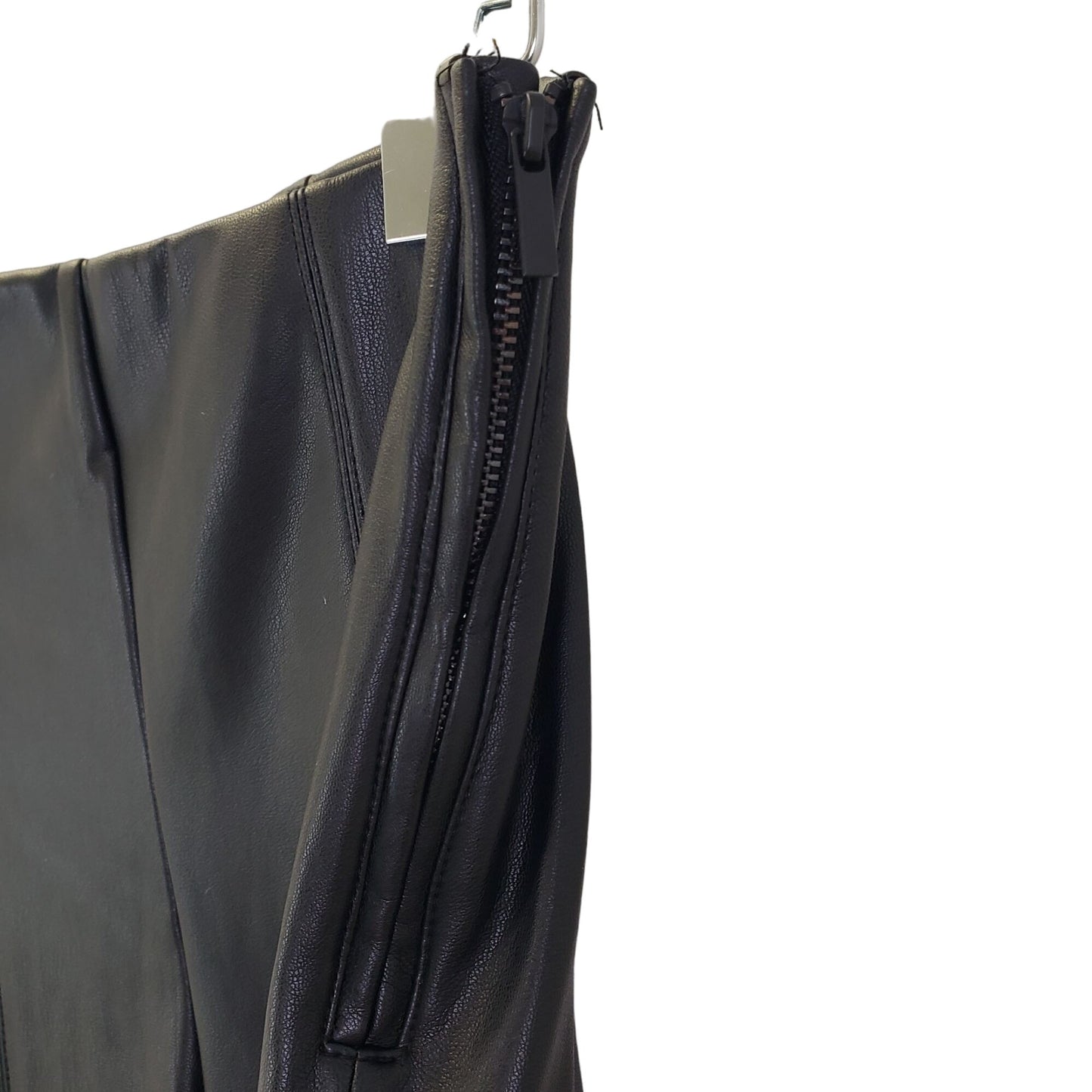 Zara Vegan Leather Crop Bootcut Pants Size Medium