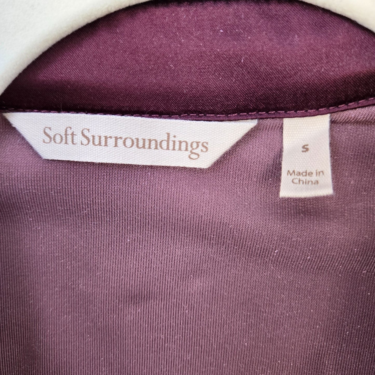 Soft Surroundings Crushed Velvet Button Down Shirt Size Small
