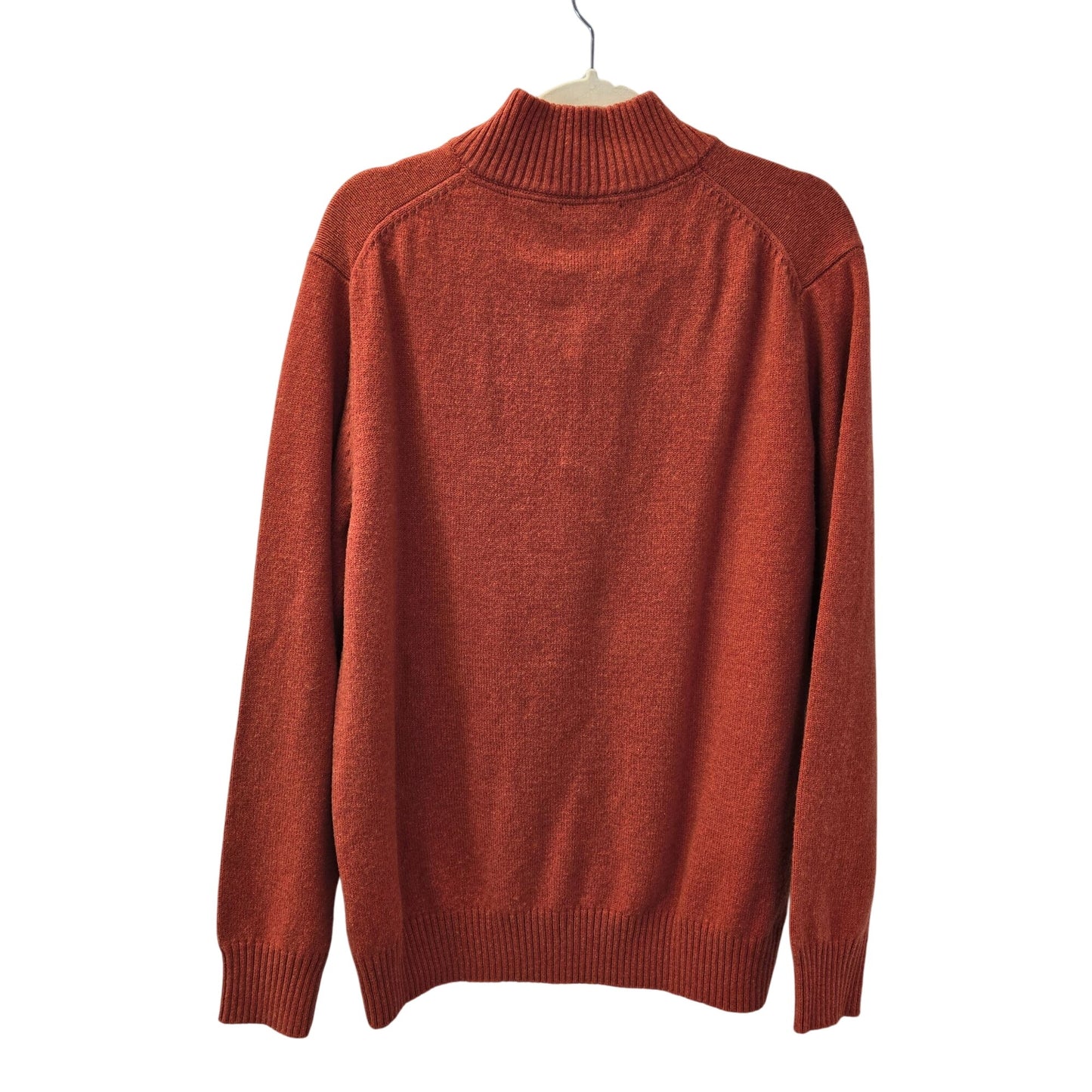 Orvis Wool Blend Quarter Button Sweater Size Large
