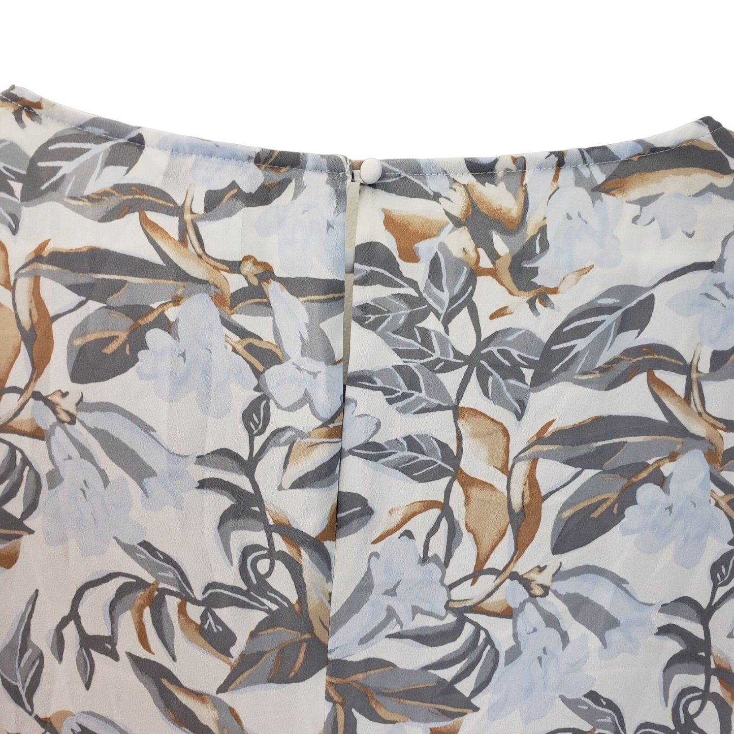 White House Black Market Floral Semi-Sheer Blouse Size Small