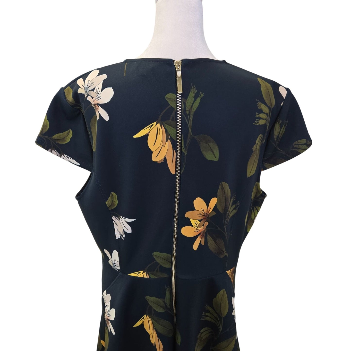 Ted Baker Gallah Floral Cap Sleeve Fit & Flare Skater Dress Size TB 5/US XL