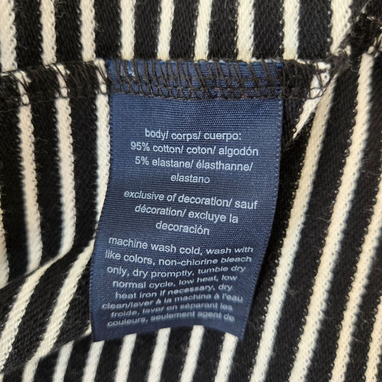 Tommy Hilfiger Striped Jersey Knit Military Style Blazer Jacket Size Small