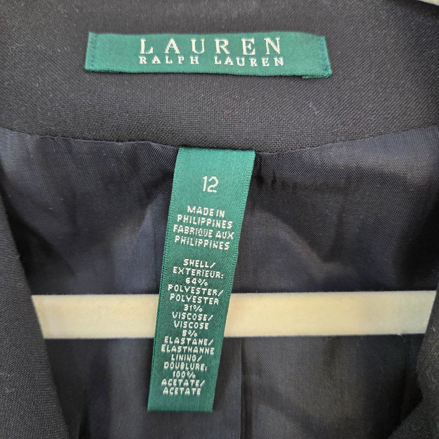 Lauren Ralph Lauren Viscose Blend Three Button Blazer Jacket Size 12