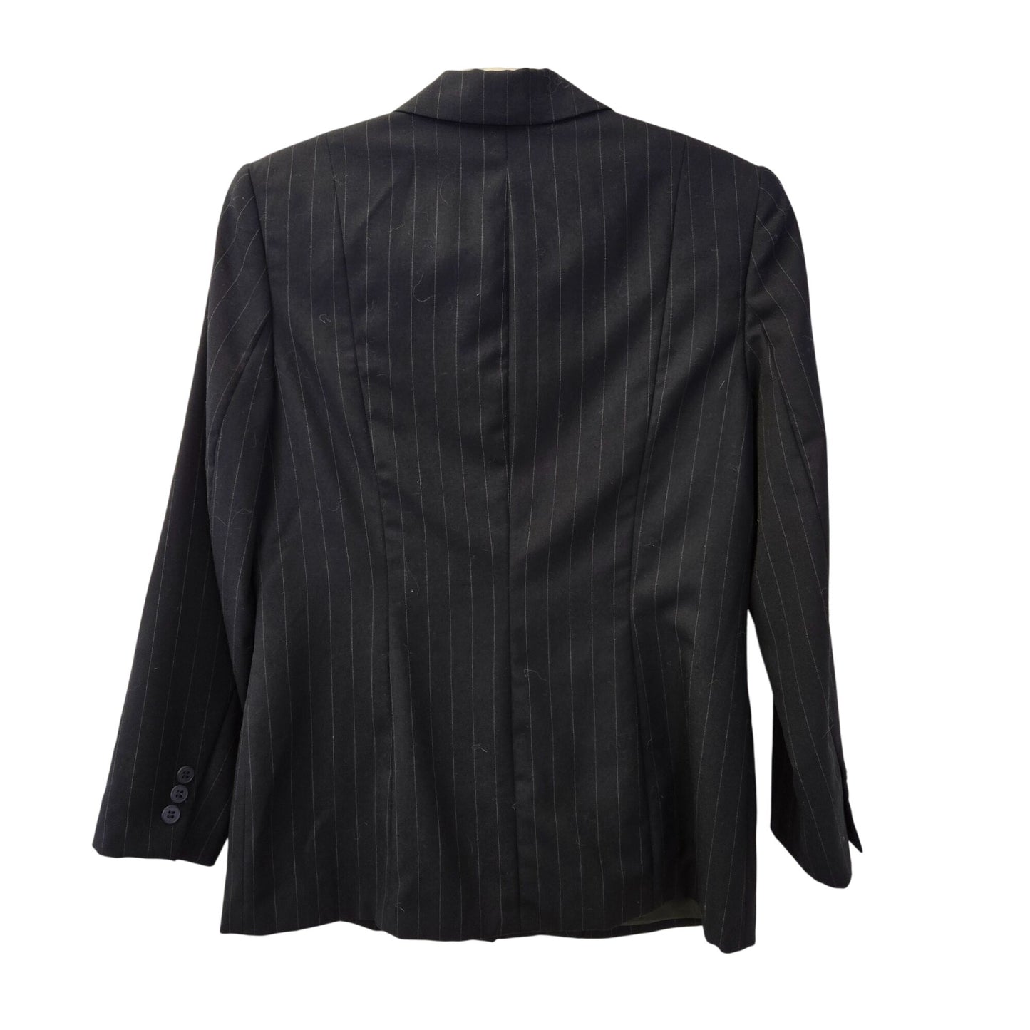 Talbots Petites 100% Worsted Wool Pinstripe Three Button Blazer Jacket Size 6P