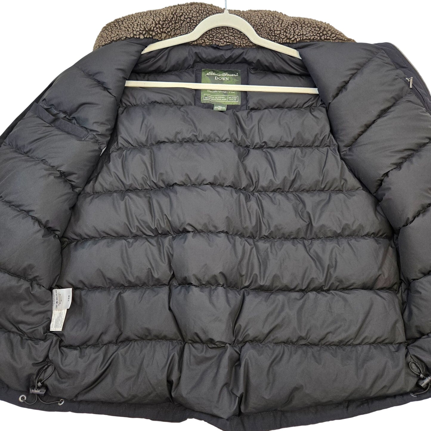 Eddie Bauer Quilted Goose Down Filled Vest Jacket Size XL