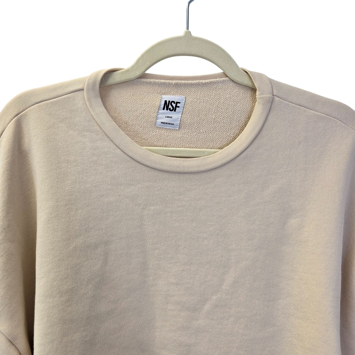 NSF Cropped Tie Waist Sweatshirt Size Large