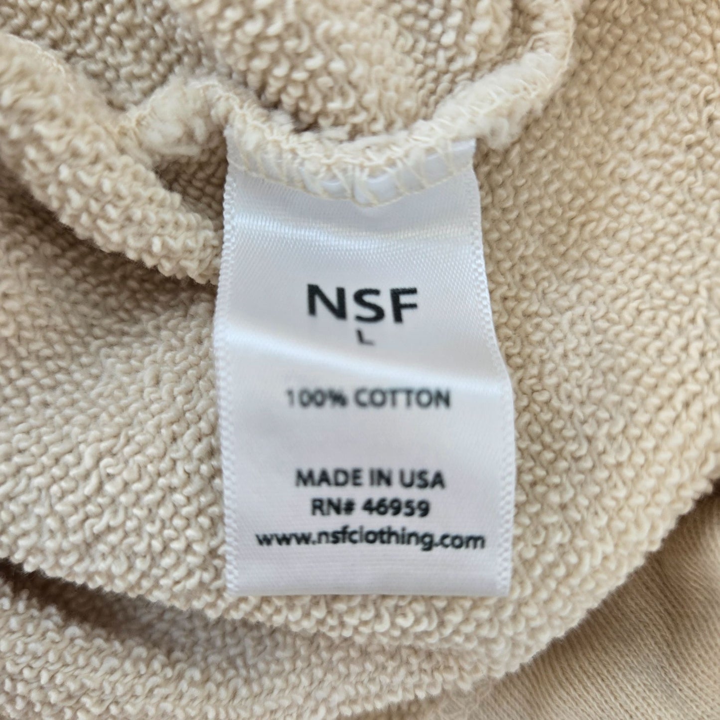 NSF Cropped Tie Waist Sweatshirt Size Large