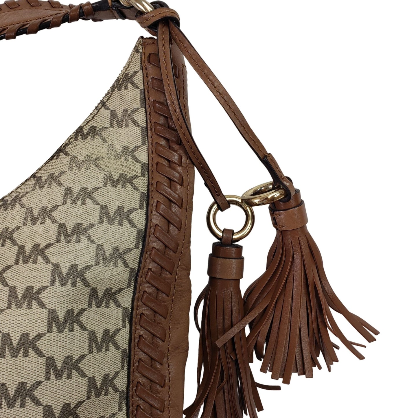 Michael Kors Lauren Signature Large Shoulder Hobo Handbag