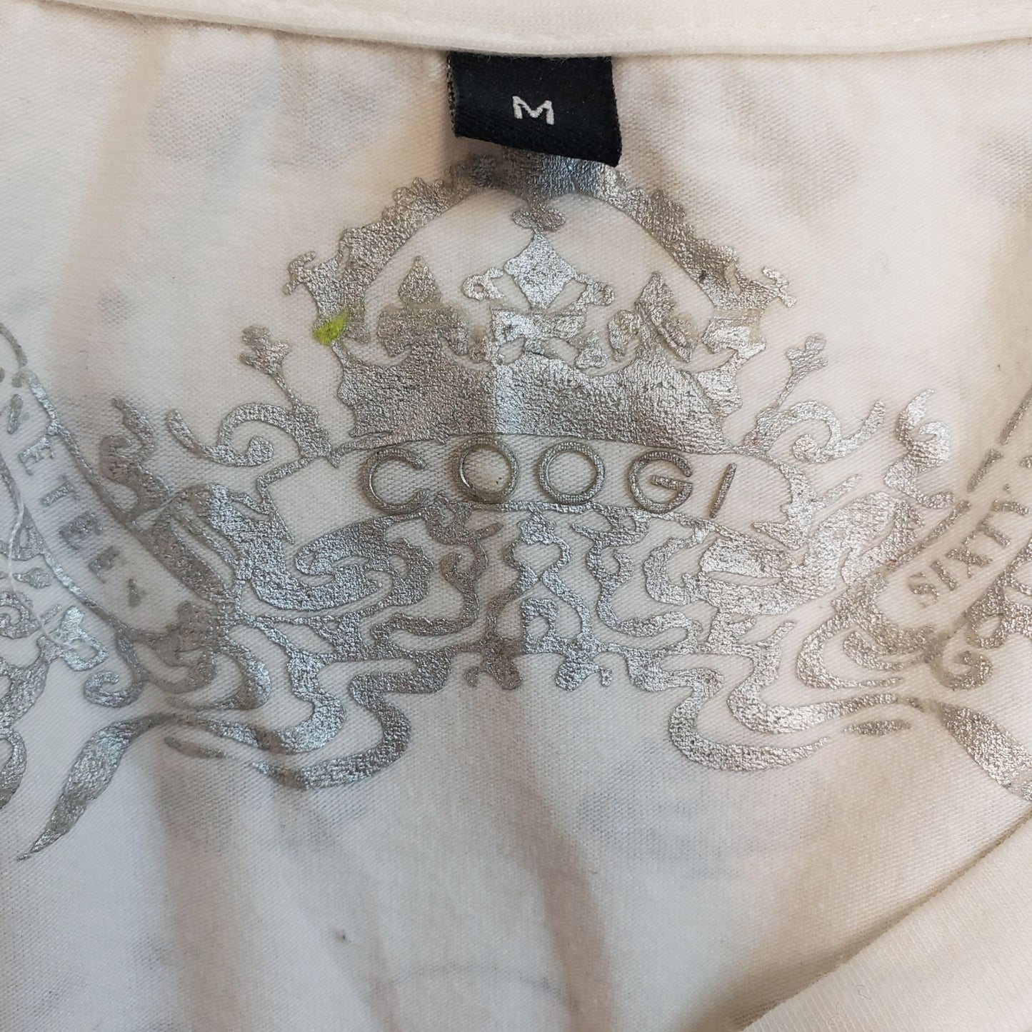 Coogi 1969 Beaded Face Print T-Shirt Size Medium