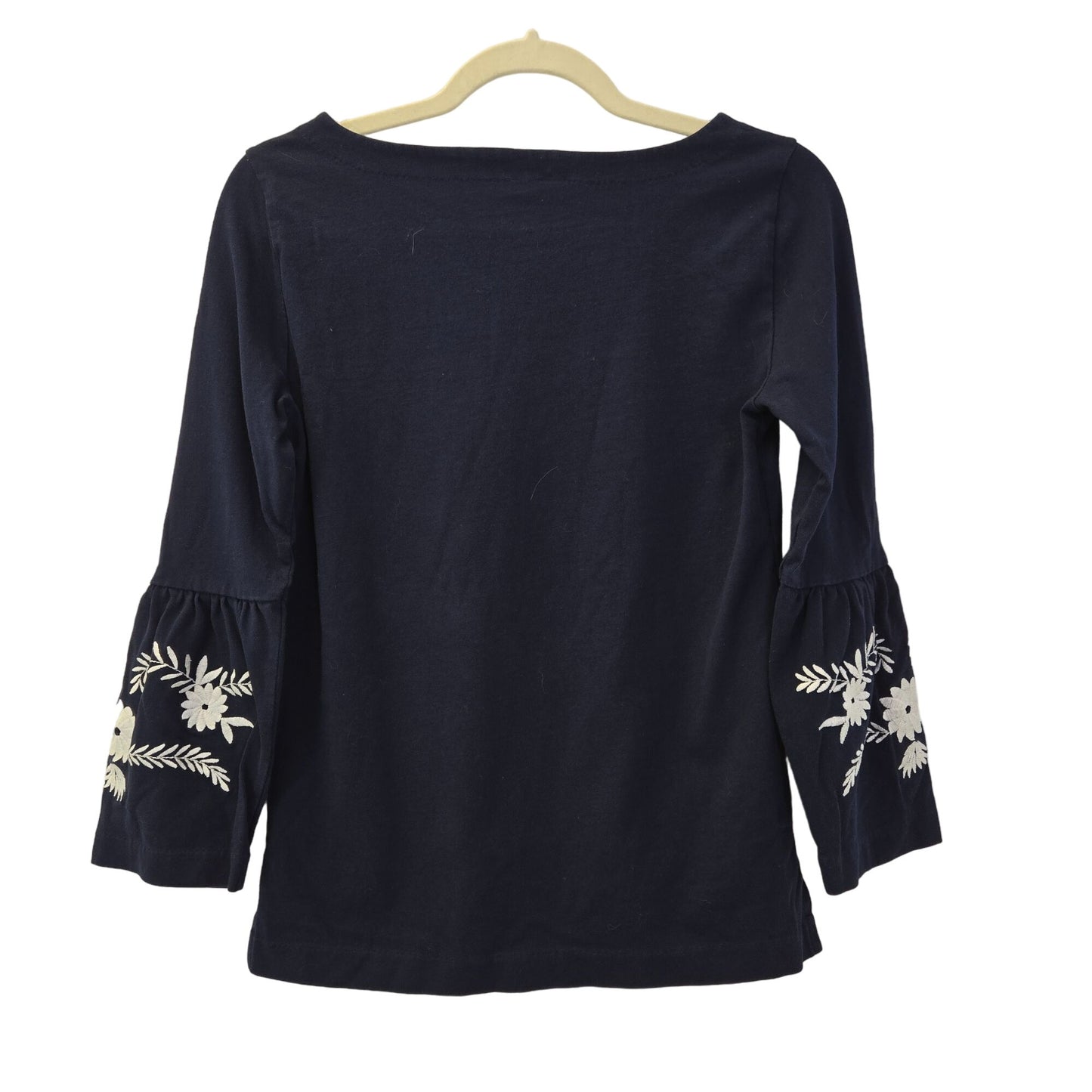 J. Crew Factory Embroidered Boho Bell Sleeve Top Size XS