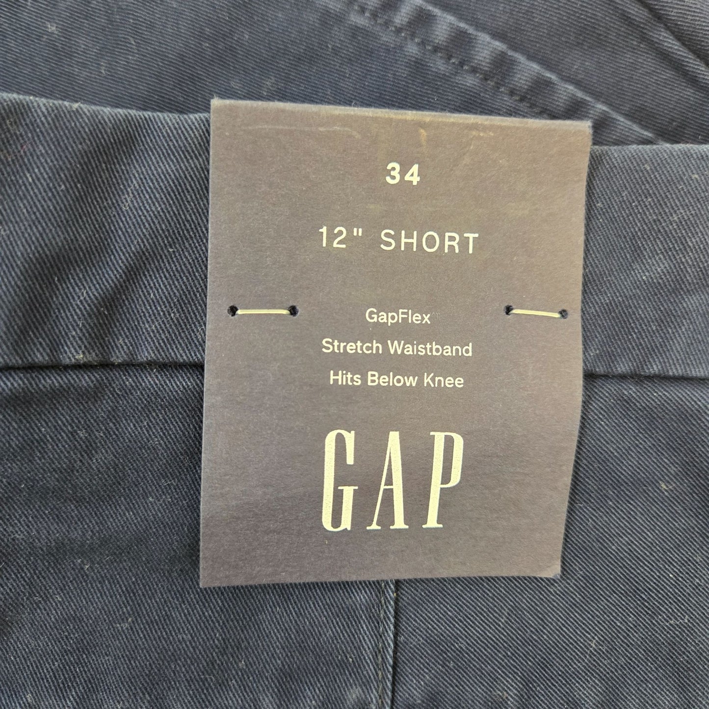 NWT Gap 12" Gapflex Chino Shorts Size 34