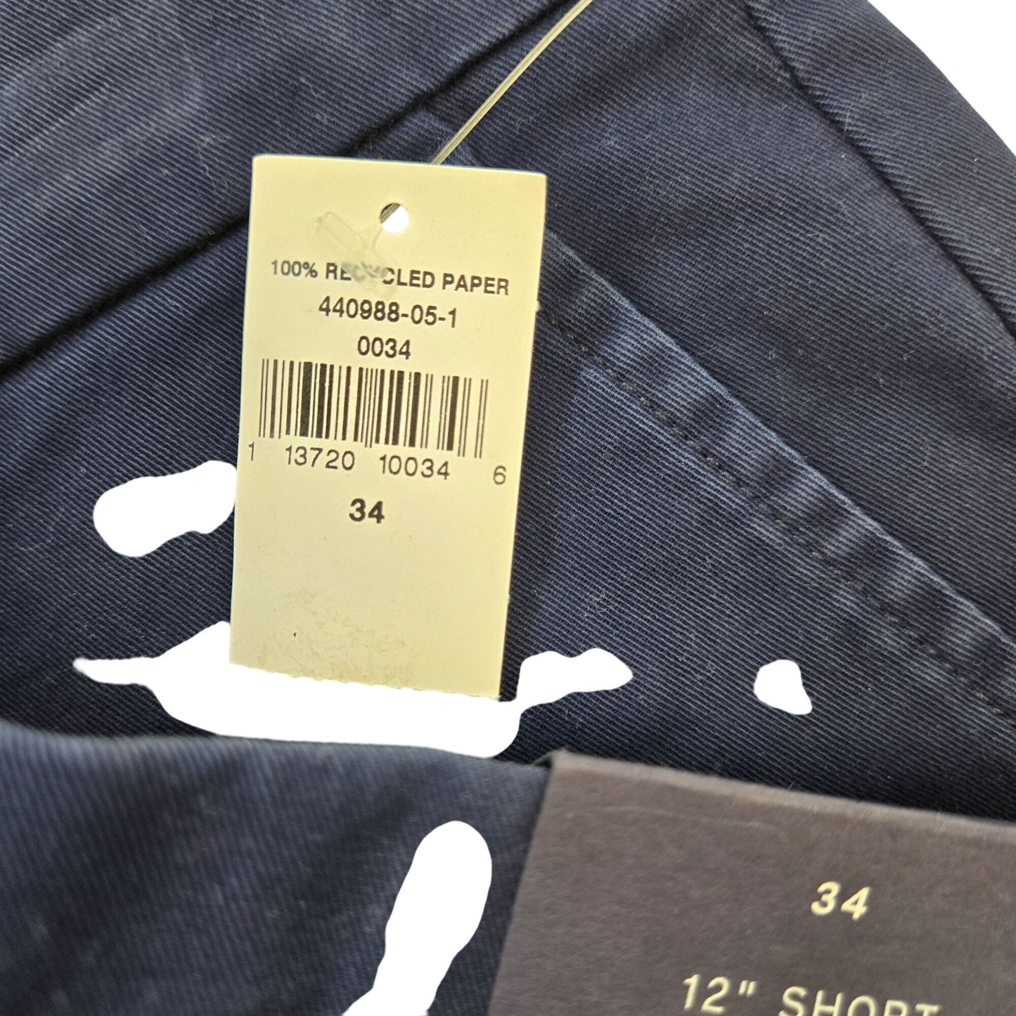 NWT Gap 12" Gapflex Chino Shorts Size 34