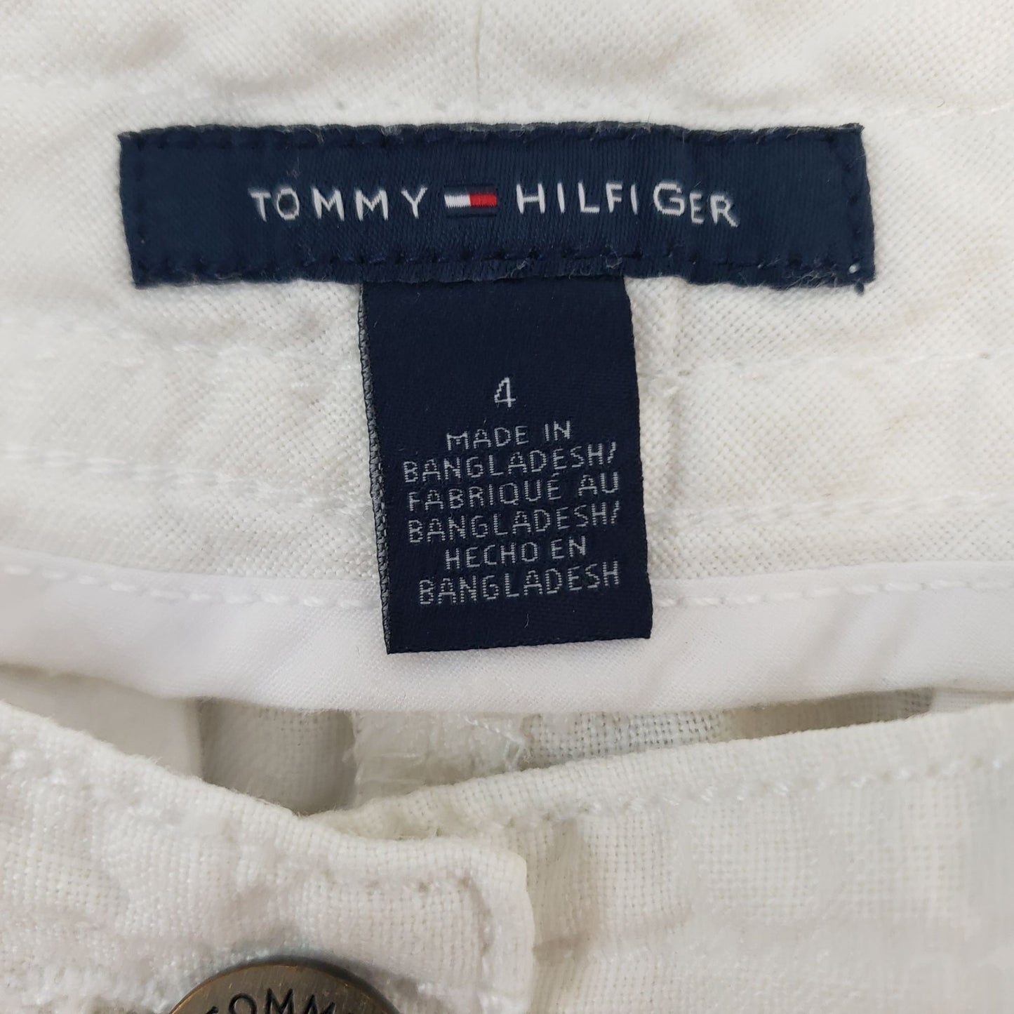 Tommy Hilfiger 100% Linen Wide Leg Pants Size 4