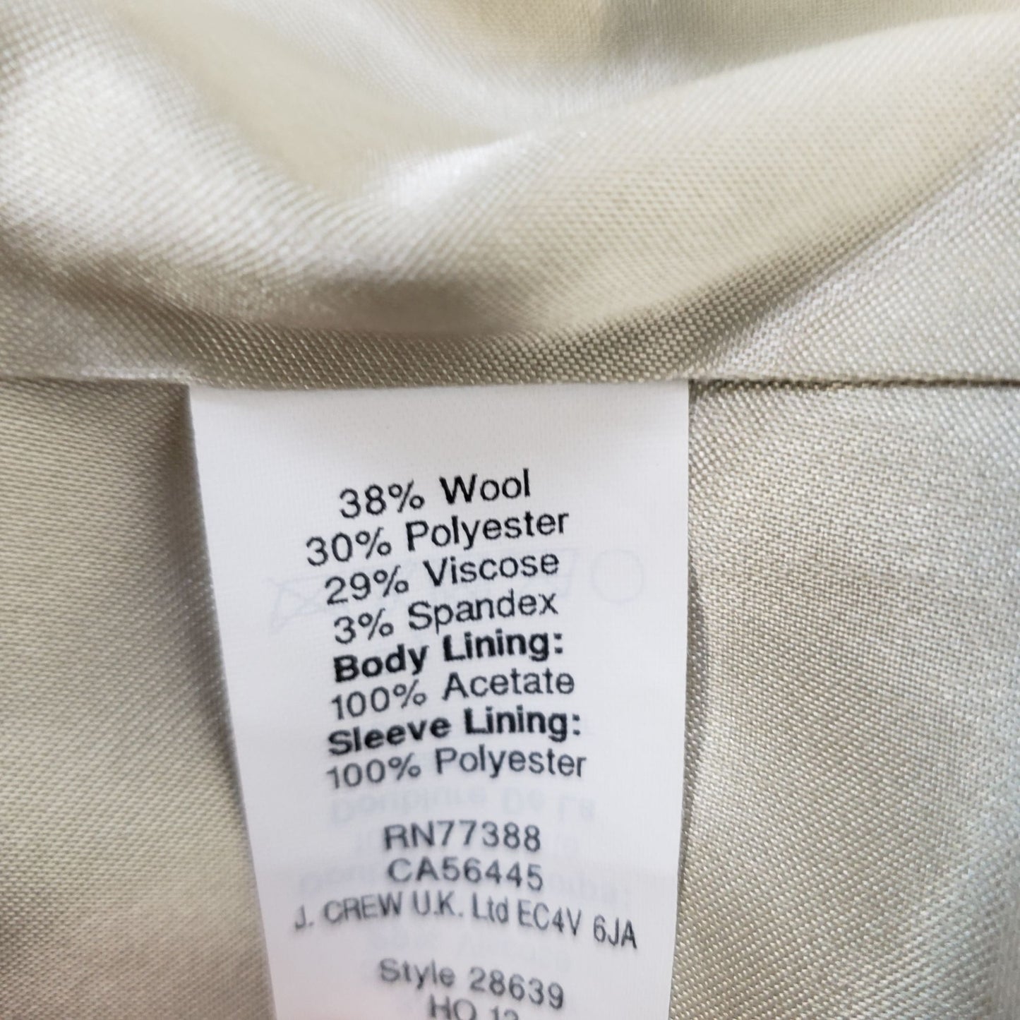 J. Crew Factory Wool Blend Two Button Blazer Jacket Size 2