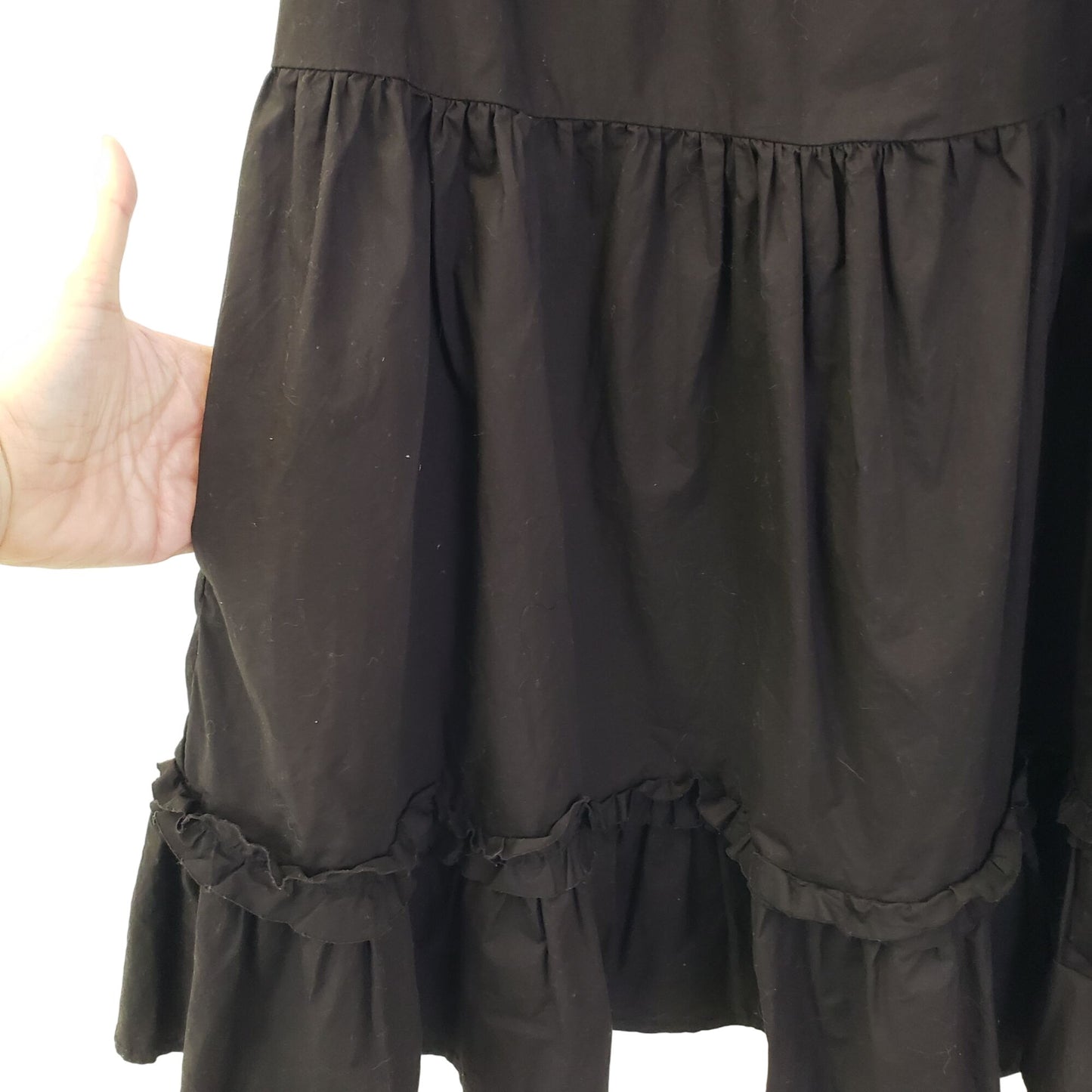 House of Harlow 1960 Black Flutter Sleeve Tiered Mini Dress Size XS/S