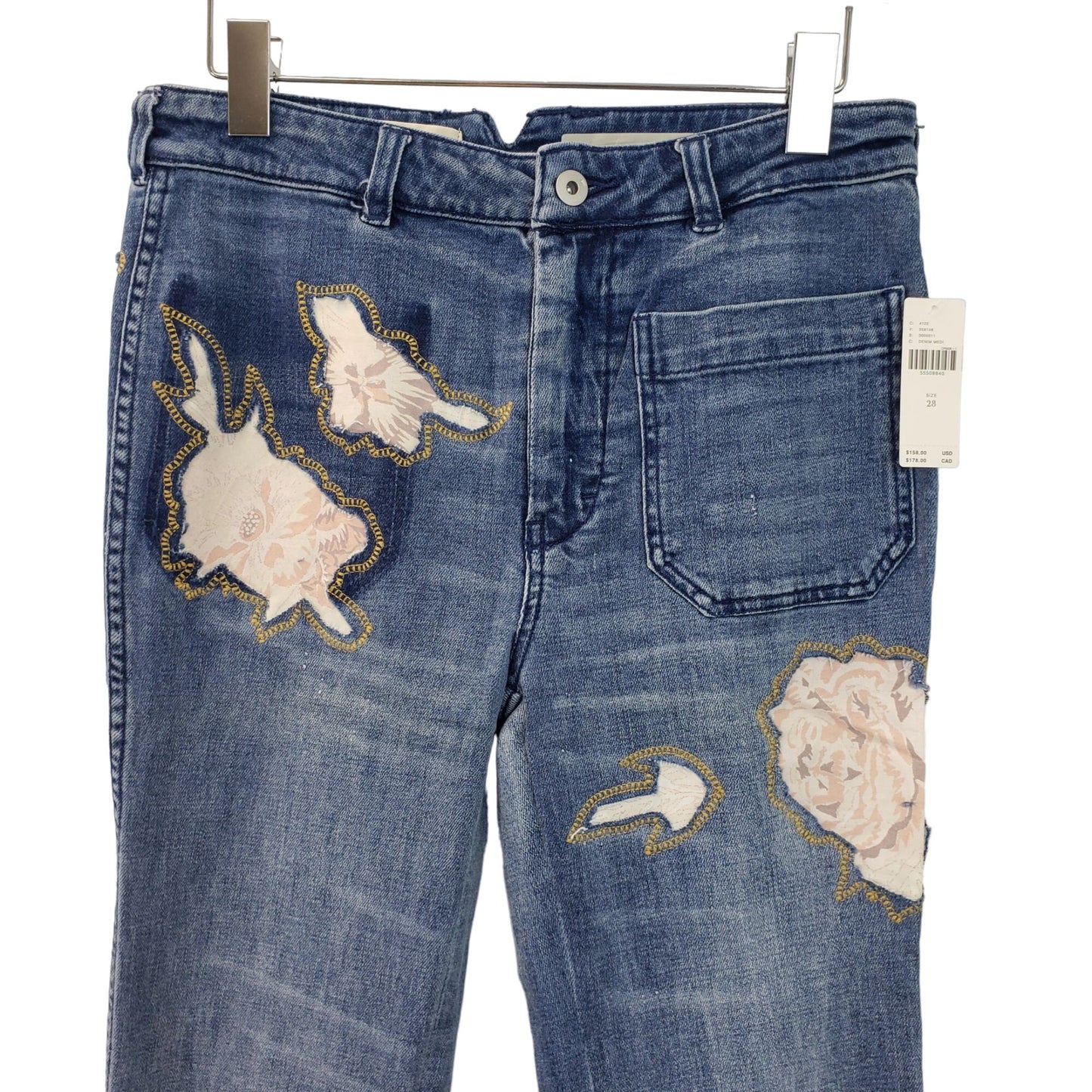 NWT Anthropologie Pilcro & The Letterpress High-Rise Trouser Bootcut Jeans Size 28